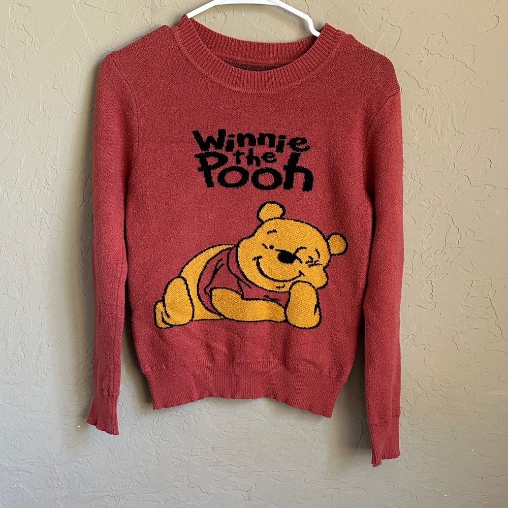 2 Winnie the Pooh stretchy, soft sweaters, one is‎ piglet one  Pooh Bear pink